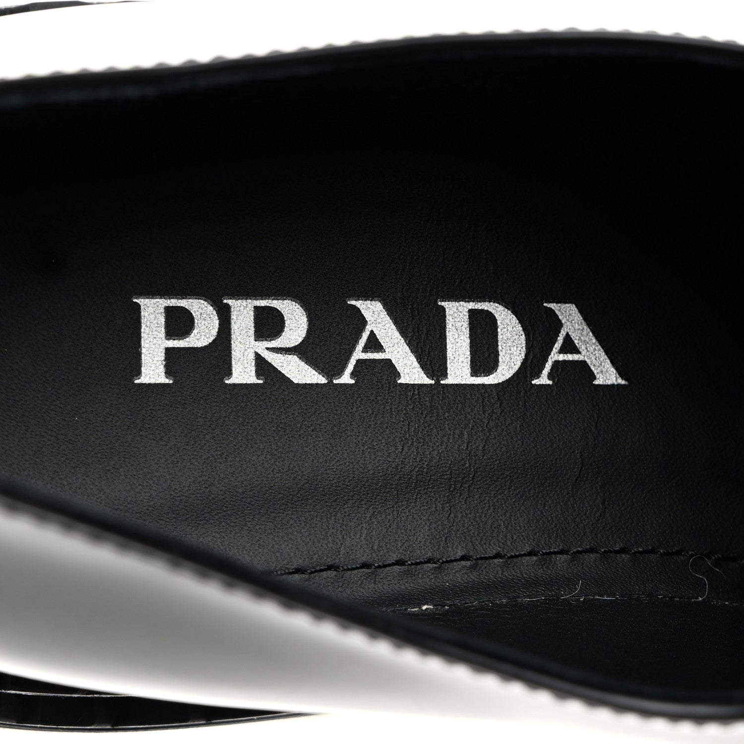 Prada Spazzolato Metal Triangle Logo Double Chocolate Loafers 38 Black 6 of 8