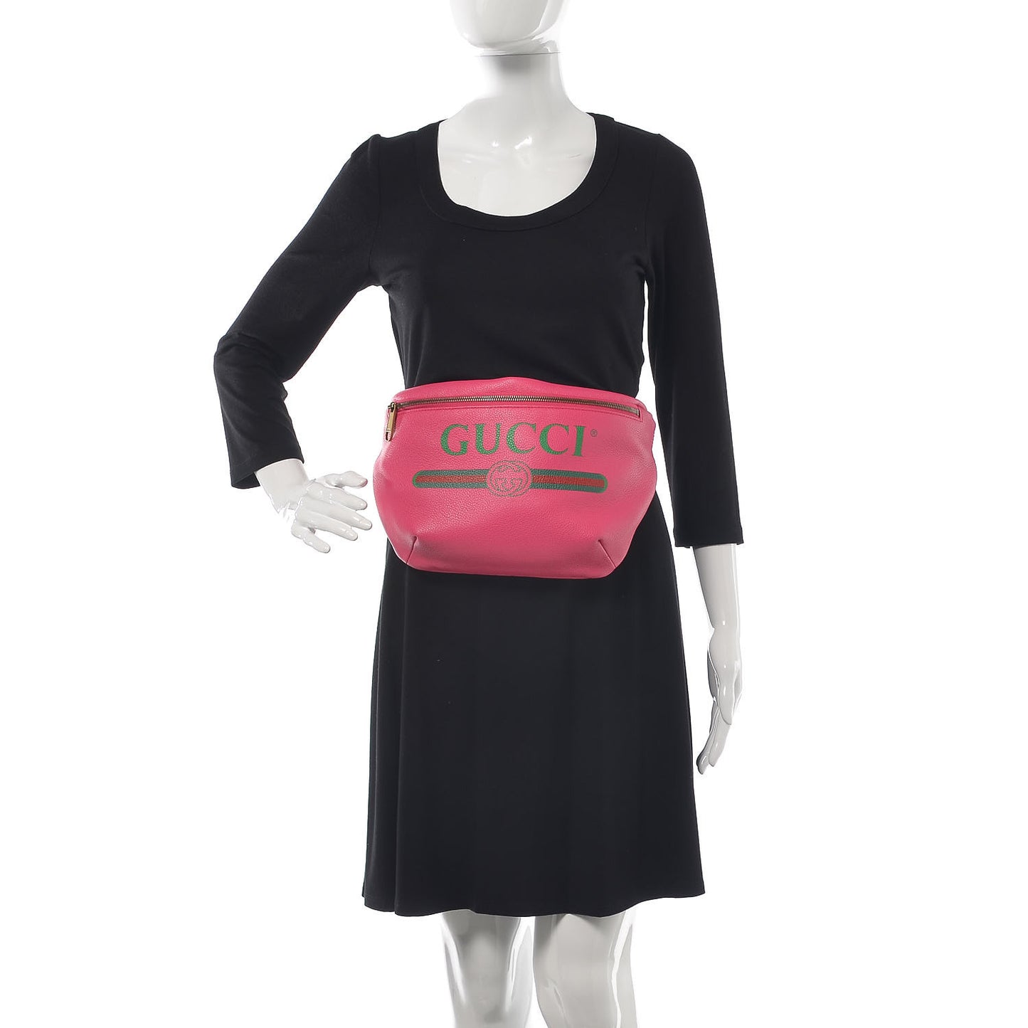 Grained Calfskin Logo Belt Bag Pink