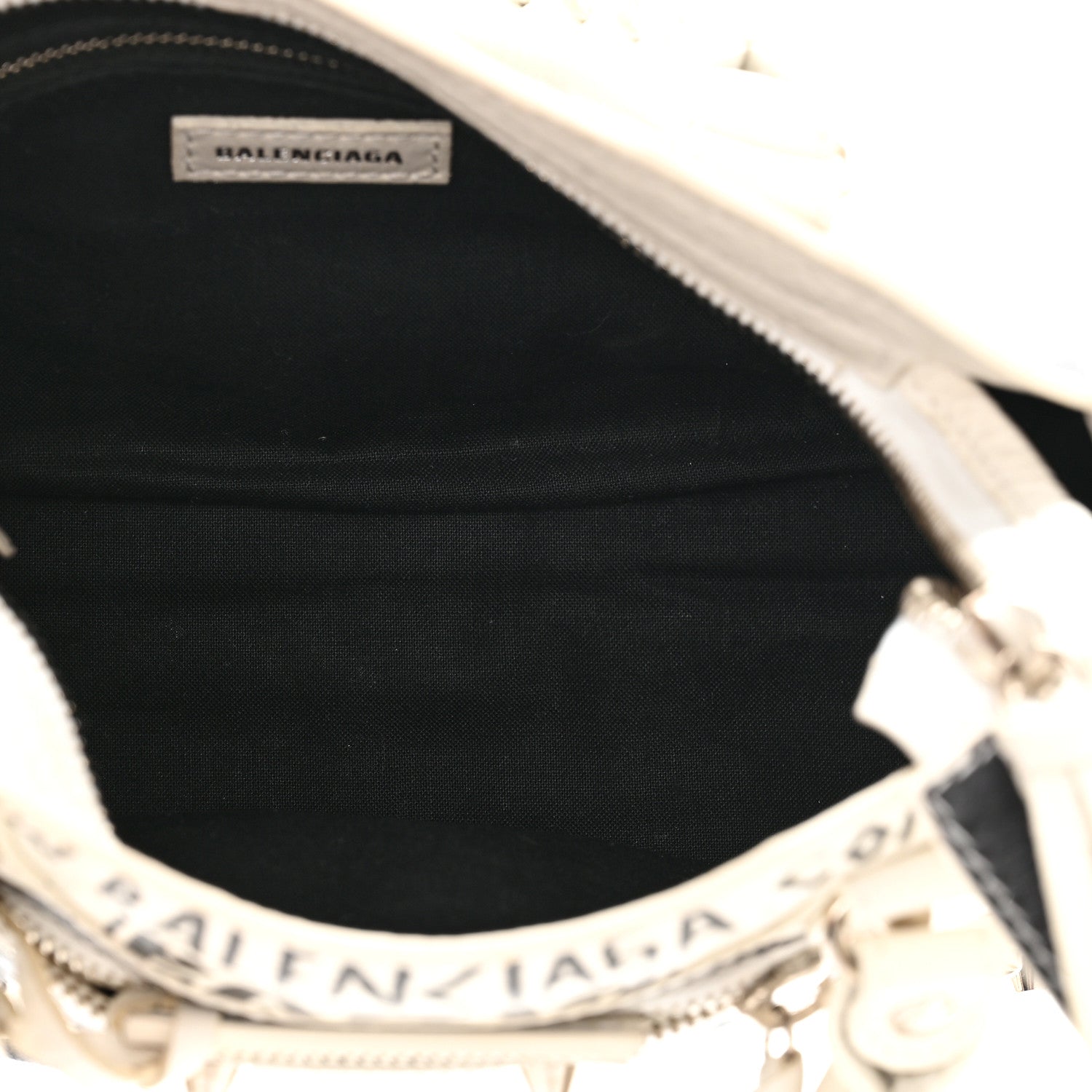 Balenciaga Agneau Arena Graffiti All Over Classic Silver Hardware Mini City White Black 5 of 11