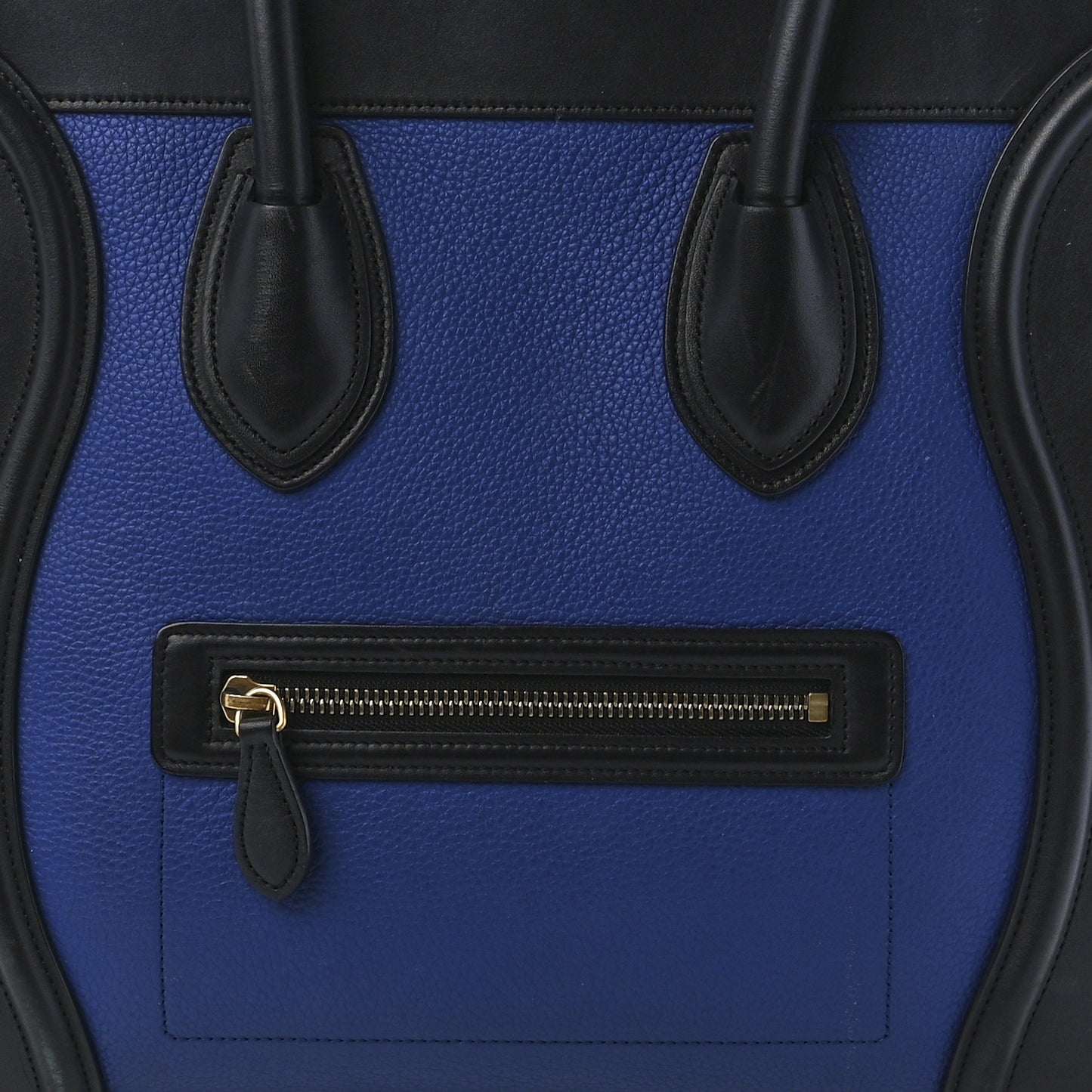 Grained Calfskin Nubuck Mini Tri-Color Luggage Royal Blue