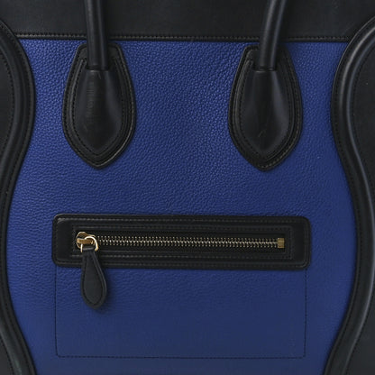 Celine Grained Calfskin Nubuck Mini Tri-Color Luggage Royal Blue 8 of 12