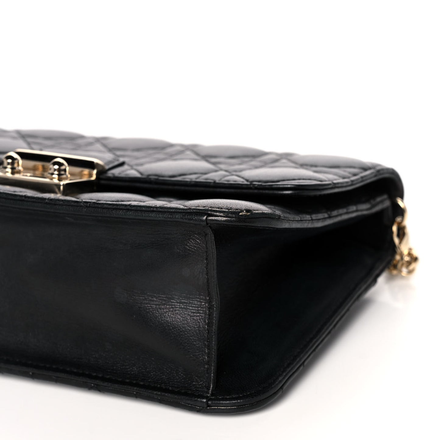 Lambskin Cannage Miss Dior Promenade Pouch Black