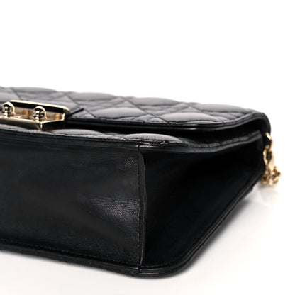 Christian Dior Lambskin Cannage Miss Dior Promenade Pouch Black 10 of 13