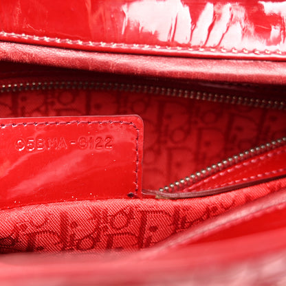 Christian Dior Patent Cannage Large Lady Dior Red 7 of 15