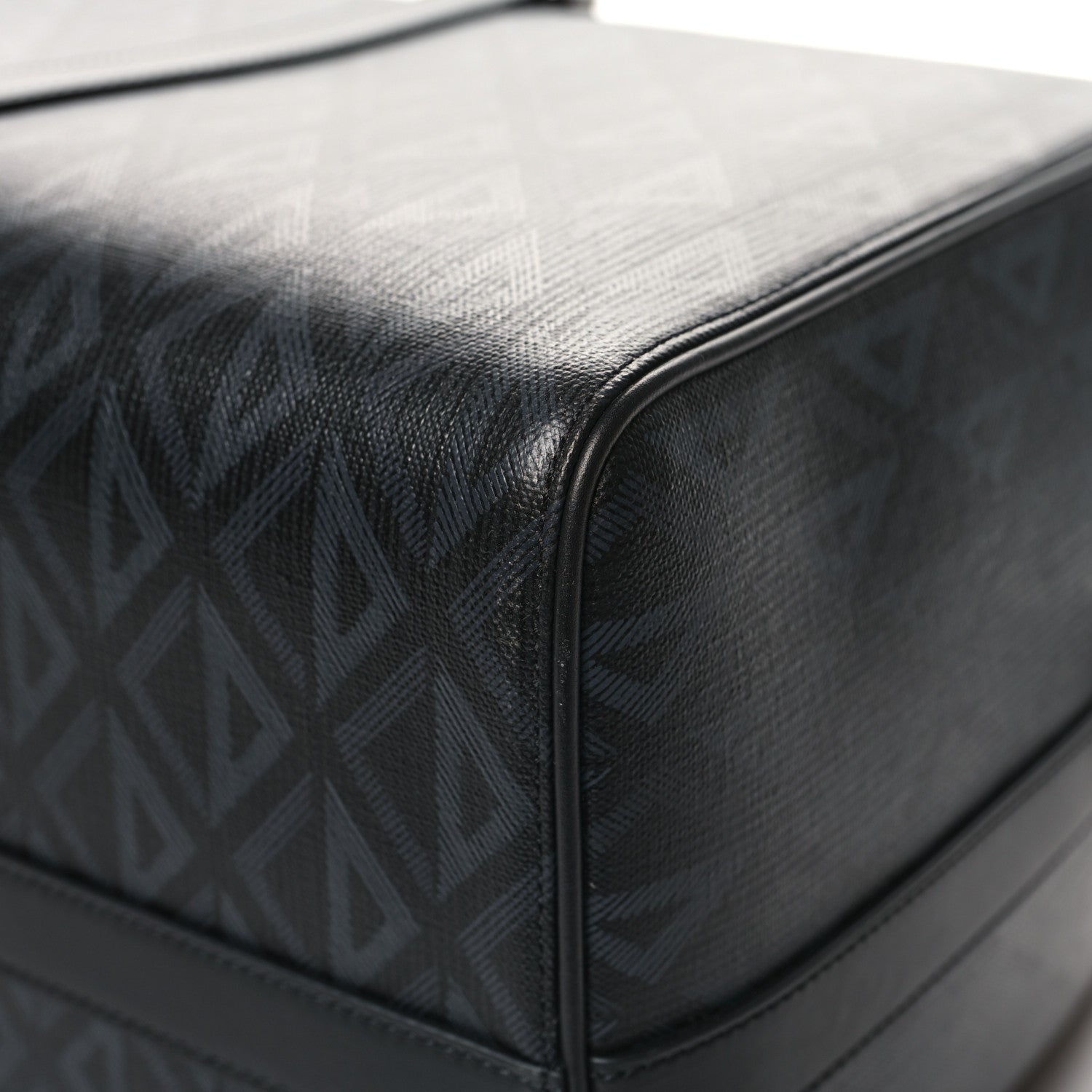 Christian Dior CHRISTIAN DIOR Coated Canvas CD Diamond Lingot 50 Bag Black 9 of 11
