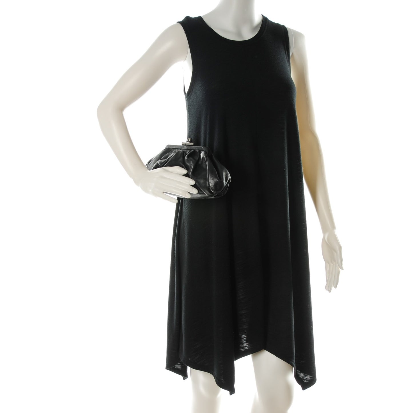 Lambskin Monte Carlo Clutch Black