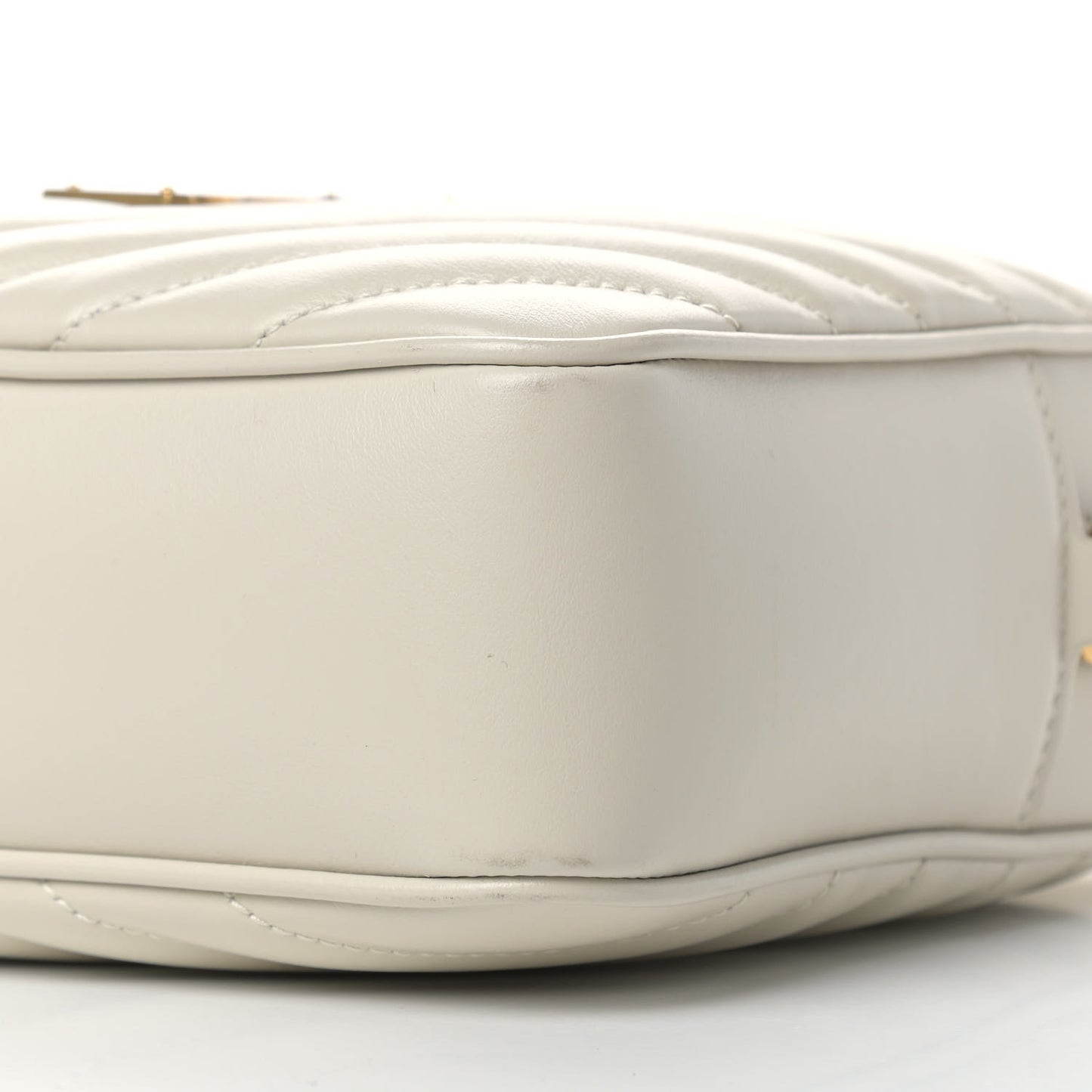 Calfskin Matelasse Monogram Lou Camera Bag Crema Soft