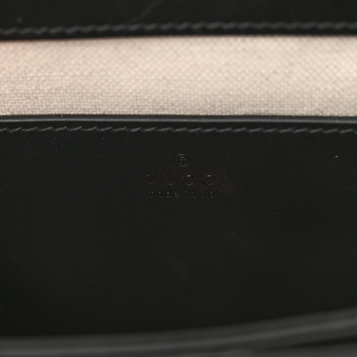 Gucci Calfskin GG Matelasse Small Slim Chain Shoulder Bag Black Natural 6 of 11