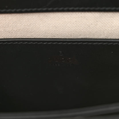 Gucci Calfskin GG Matelasse Small Slim Chain Shoulder Bag Black Natural 6 of 11