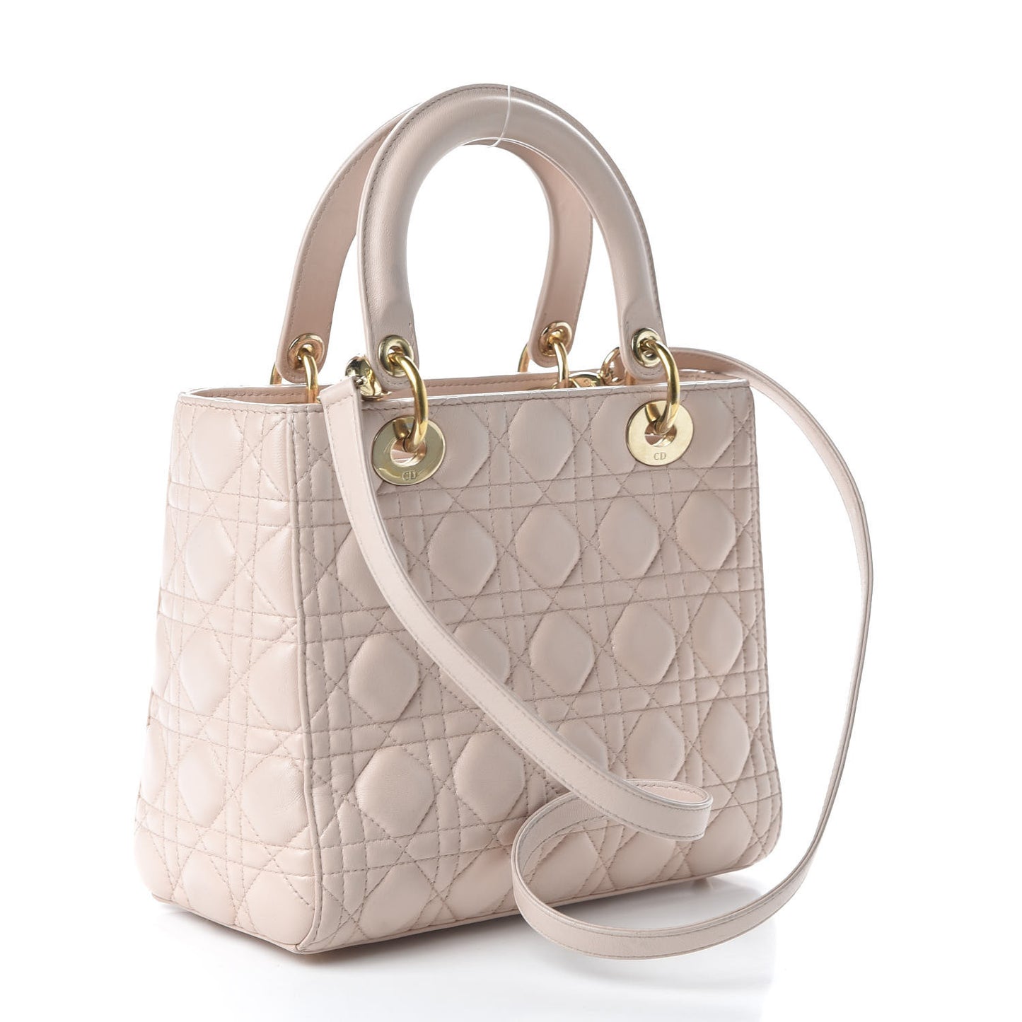 Lambskin Cannage Medium Lady Dior Light Pink