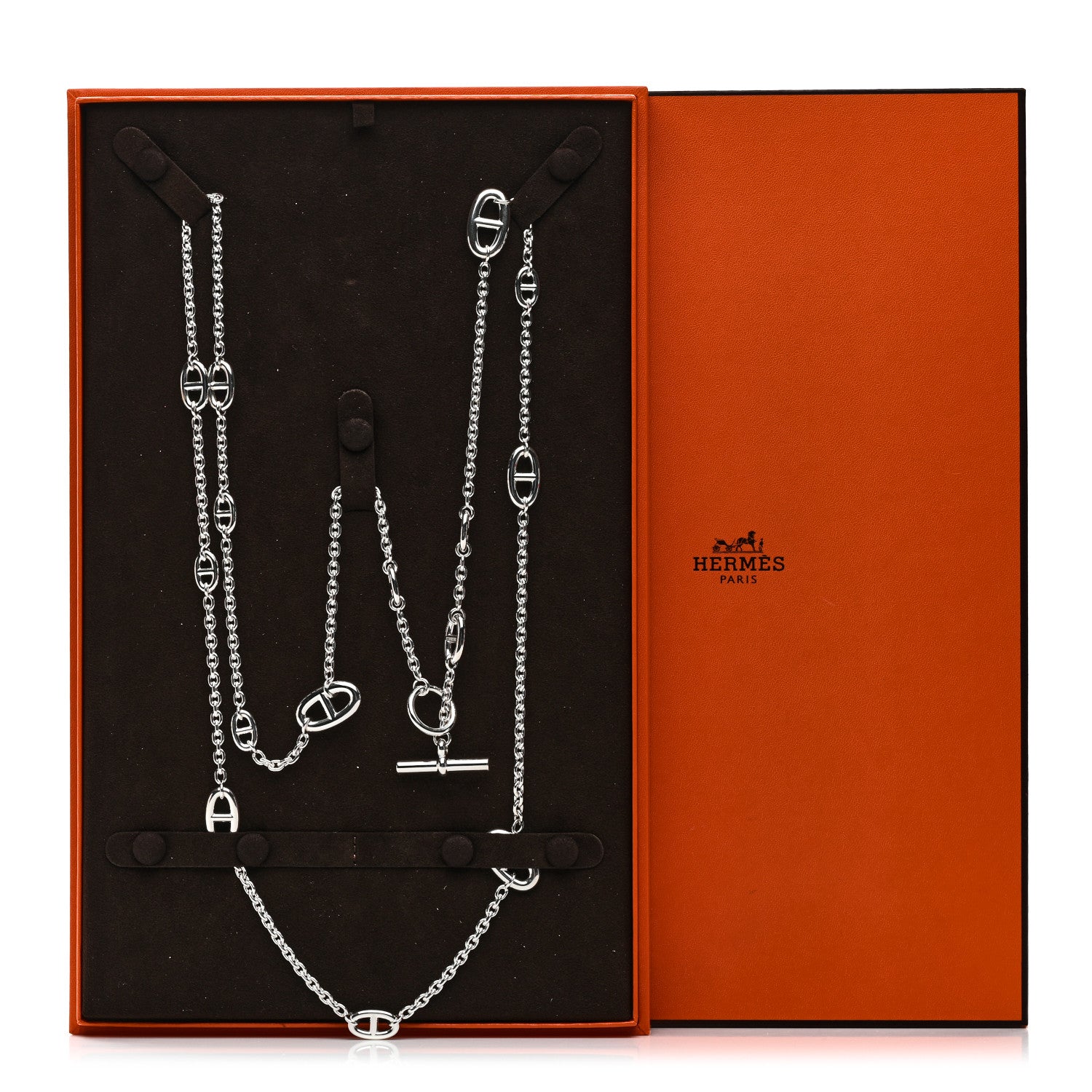 Hermes Sterling Silver Farandole Necklace 120 7 of 7