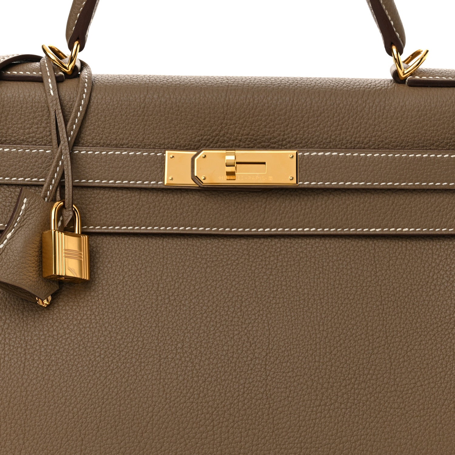 Hermes Togo Kelly Retourne 32 Etoupe 8 of 15