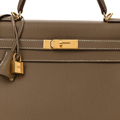 Hermes Togo Kelly Retourne 32 Etoupe 8 of 15