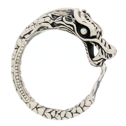 John Hardy Sterling Silver Naga Dragon Head Ring 51 5.75 1 of 7