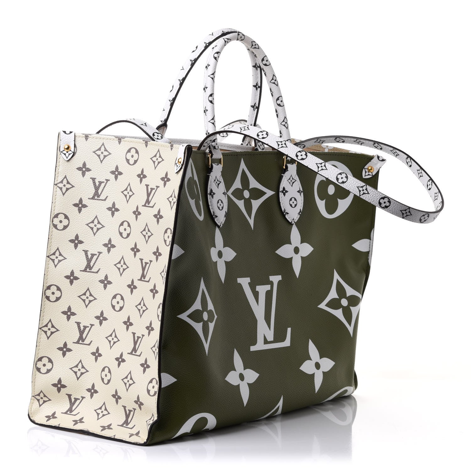 Louis Vuitton Monogram Giant Onthego GM Kaki Beige 3 of 10