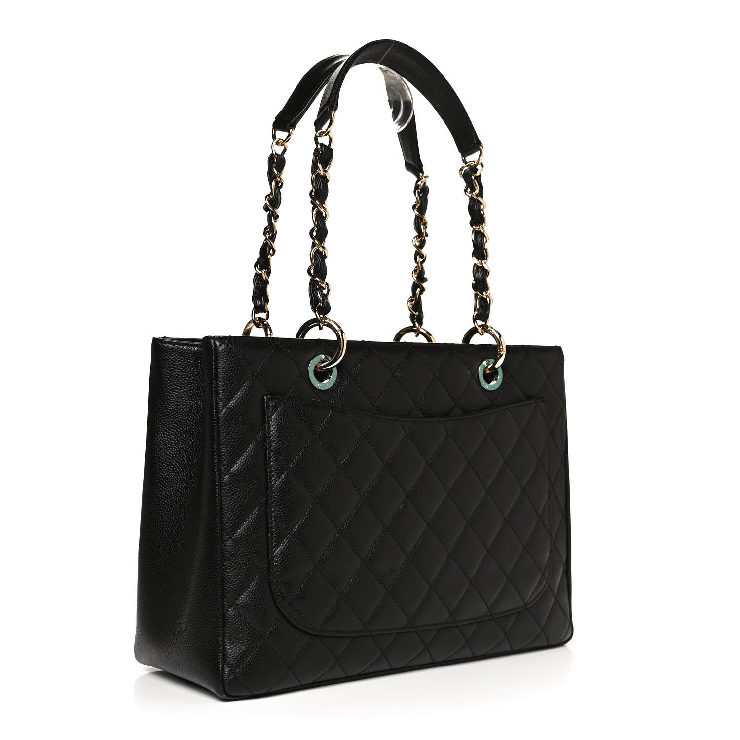 Chanel Caviar Quilted Grand Shopping Tote GST Black 3 of 10