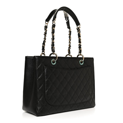 Chanel Caviar Quilted Grand Shopping Tote GST Black 3 of 10