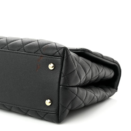 Chanel Caviar Quilted Medium Coco Handle Flap Black 9 of 11
