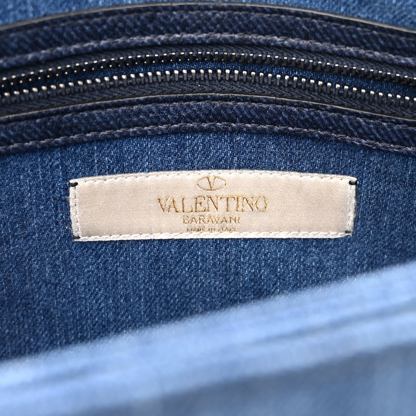Denim Medium Guitar Strap Rockstud Rolling Flap Saddle Bag