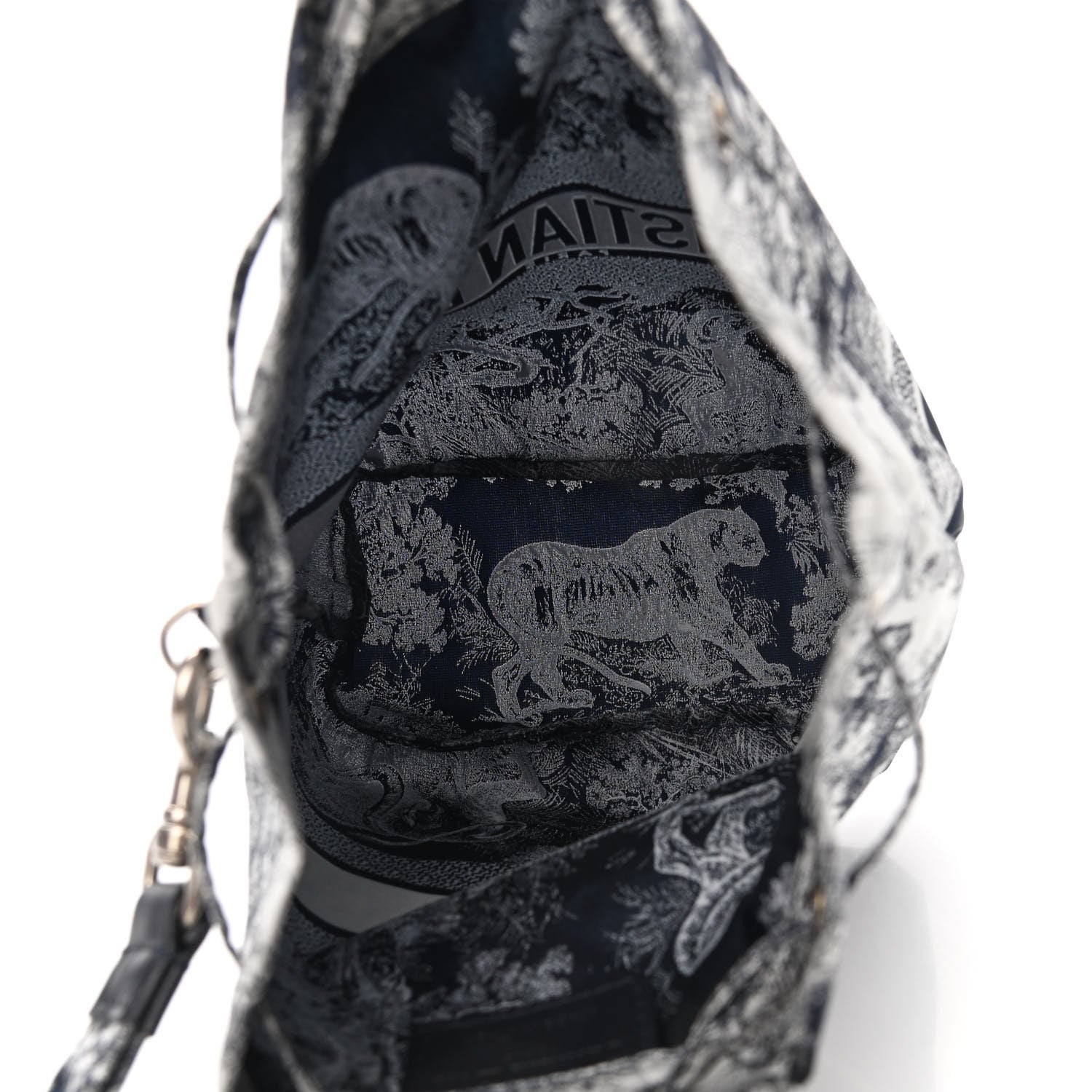 Christian Dior Technical Fabric Embroidered Toile De Jouy Sauvage DiorTravel Pouch Blue 5 of 11