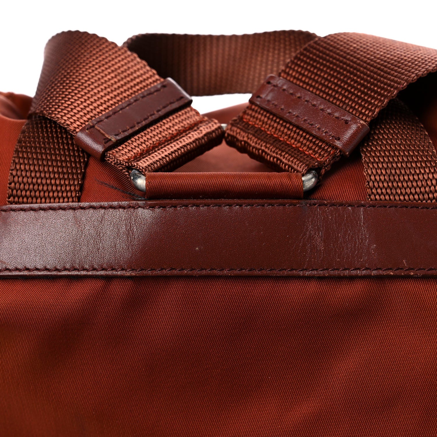 Prada Tessuto Nylon Saffiano Vela Backpack Papaya 18 of 25