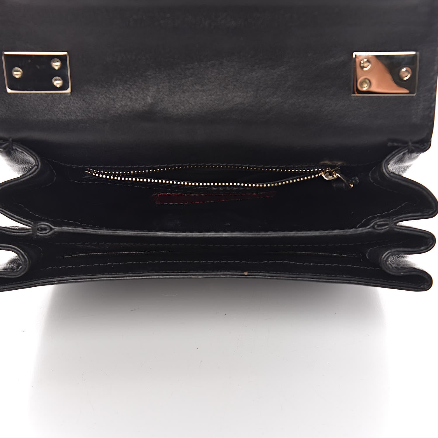 Valentino Garavani Vitello Flap Accordion Shoulder Flap Black 5 of 25