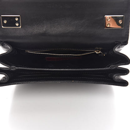 Valentino Garavani Vitello Flap Accordion Shoulder Flap Black 5 of 25