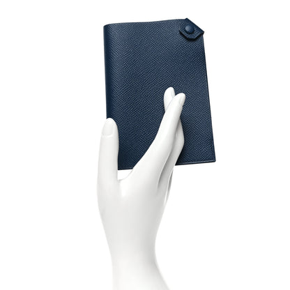 Hermes Epsom Tarmac PM Passport Holder Bleu Indigo 2 of 7