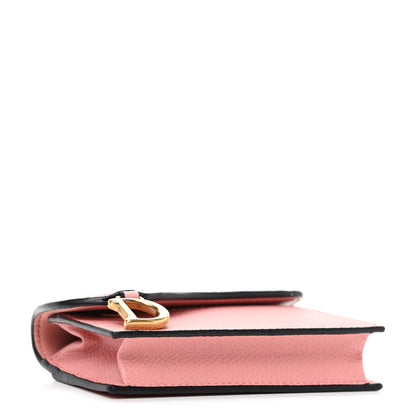 Christian Dior Grained Calfskin Saddle Card Holder Pink 4 of 8