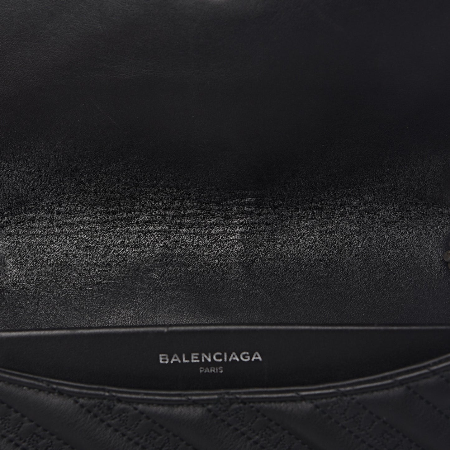 Calfskin Logo Matelasse M BB Chain Shoulder Bag Black