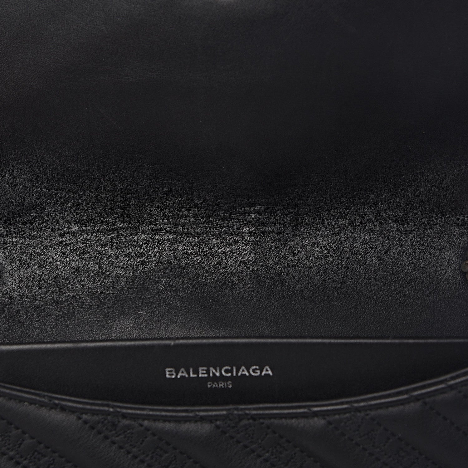Balenciaga Calfskin Logo Matelasse M BB Chain Shoulder Bag Black 8 of 13