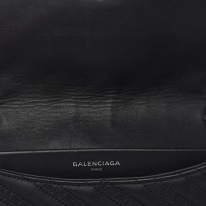 Balenciaga Calfskin Logo Matelasse M BB Chain Shoulder Bag Black 8 of 13