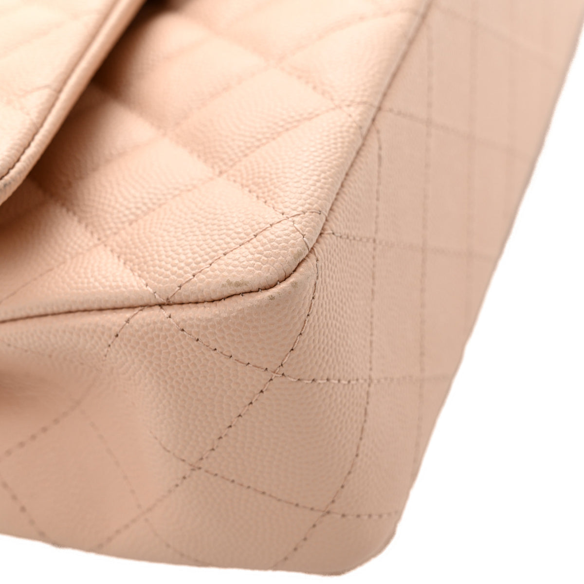 Chanel Caviar Quilted Medium Double Flap Light Beige 12 of 14