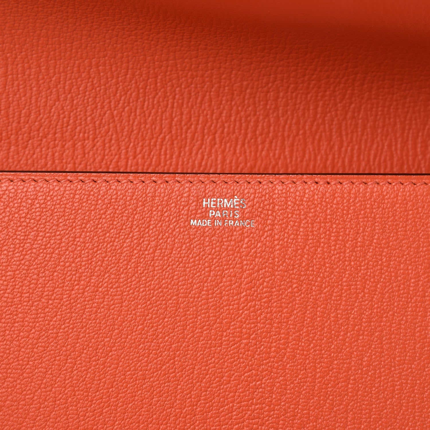 Hermes Chevre Mysore Medor 23 Clutch Orange Poppy 6 of 7