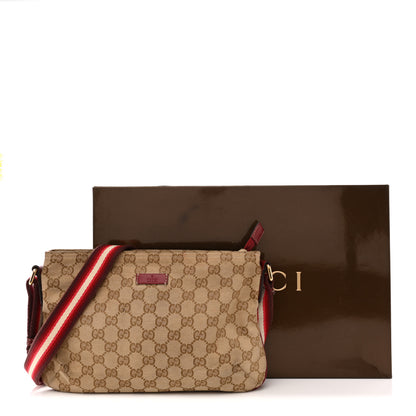Gucci Monogram Web Small Flat Messenger Crossbody Pink Gold 14 of 14