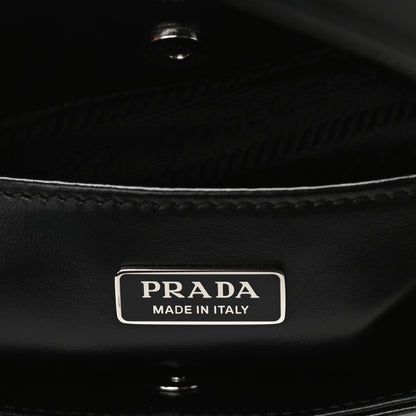 Prada Spazzolato Cleo Shoulder Bag Black 6 of 10