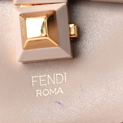 Fendi Vitello Liberty Shiny Nappa Lace Up Bow Small Kan I Shoulder Bag Tortora 9 of 10