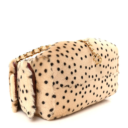 Chanel Pony Hair Mini Chanel 25 Handbag Beige Black 7 of 21