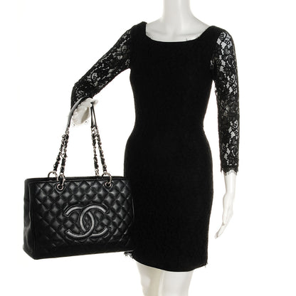 Chanel Caviar Quilted Grand Shopping Tote GST Black 2 of 7