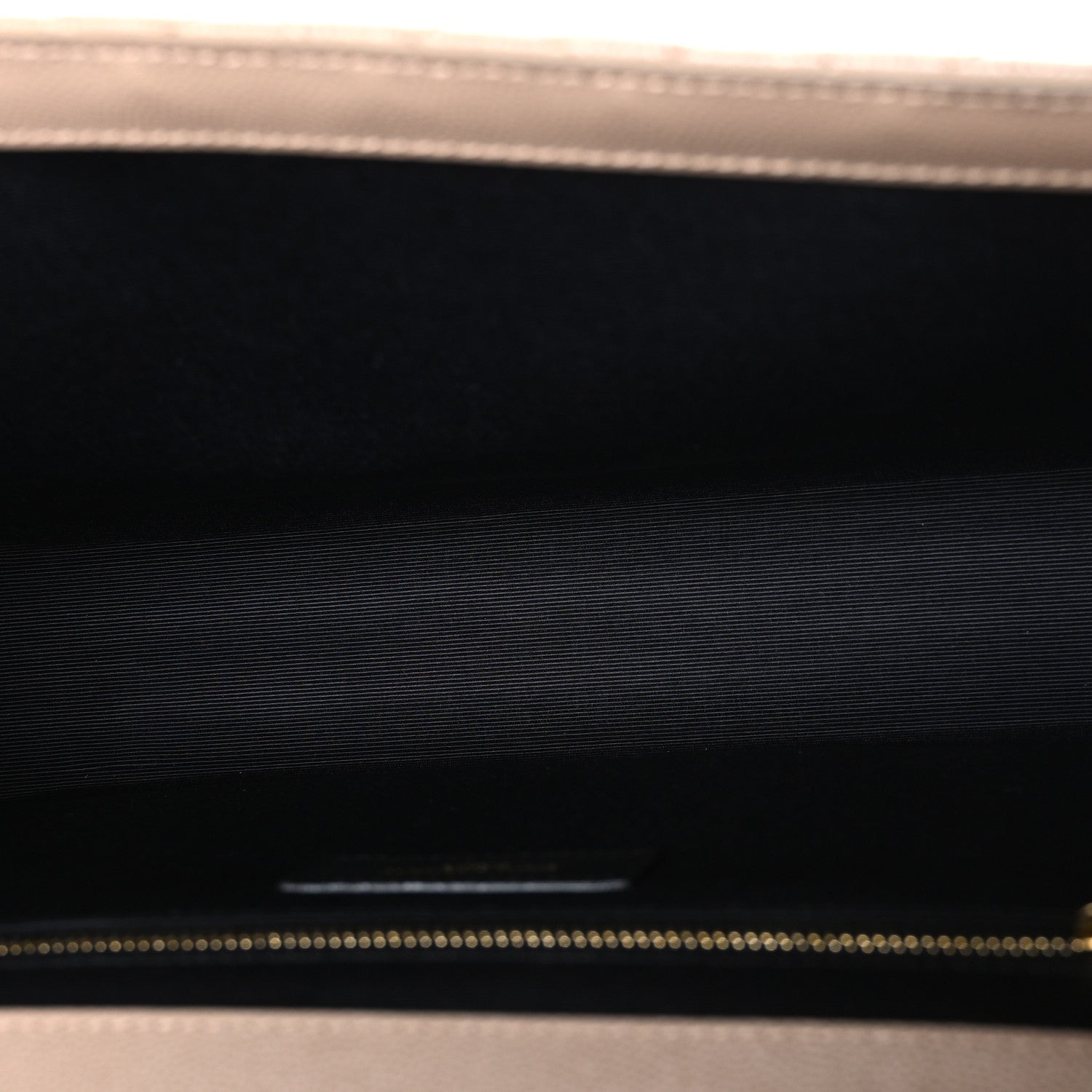 Saint Laurent Grain De Poudre Mixed Matelasse Large Triquilt Monogram Satchel Dark Beige 5 of 10