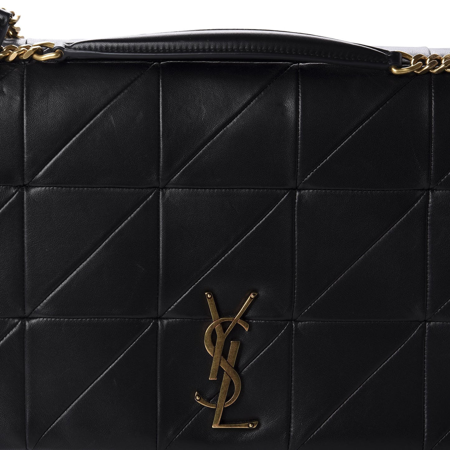 Lambskin Patchwork Monogram Large Jamie Black