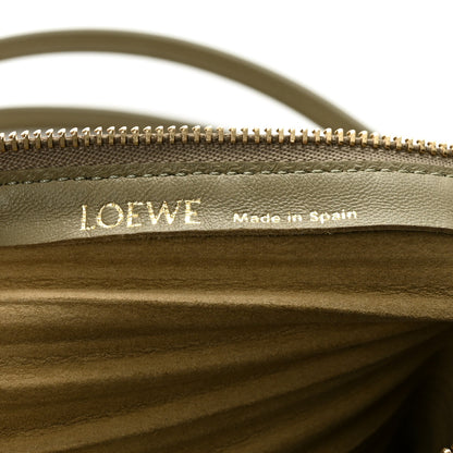 Loewe Lambskin Pleated Bracelet Pouch Shoulder Bag Clay Green 6 of 10