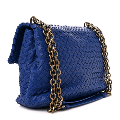 Bottega Veneta Nappa Intrecciato Olimpia Shoulder Bag Cobalt 3 of 12