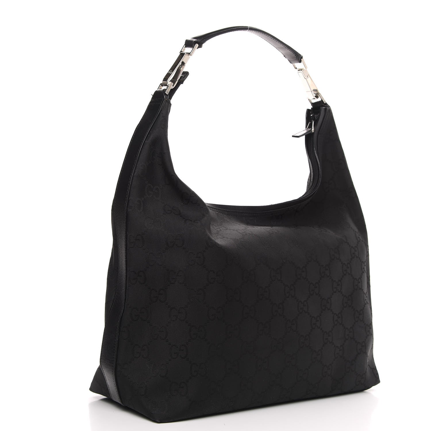 Gucci Nylon Monogram Hobo Black 3 of 12