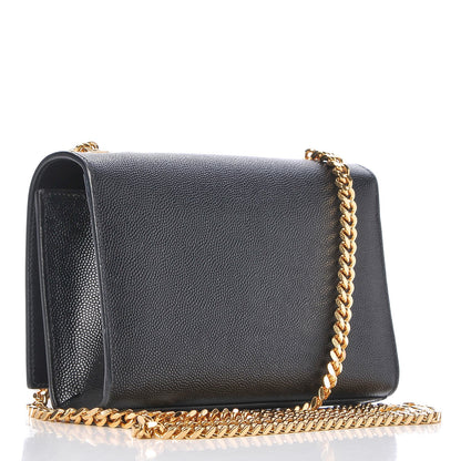Saint Laurent Grain De Poudre Small Monogram Kate Satchel Black 3 of 6