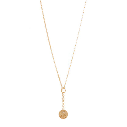 Foundrae 18K Yellow Gold Diamond Mind Body Soul Wholeness Small Mixed Belcher Extension Chain Necklace 1 of 4
