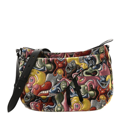 Christian Dior X KENNY SCHARF Jacquard Printed Soft Saddle Bag Multicolor 1 of 9