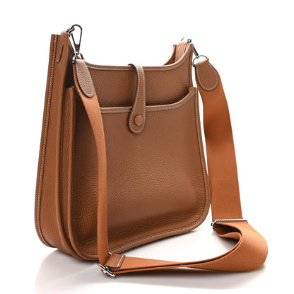 Hermes Taurillon Clemence Evelyne III PM Gold 3 of 11
