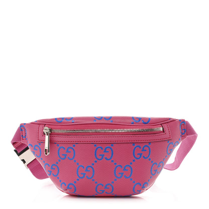 Gucci Calfskin GG Tennis Bi-Color Embossed Belt Bag Modern Fucsia Modern Blue 1 of 10