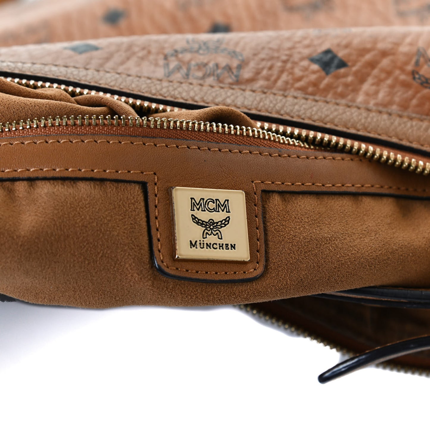 Visetos Studded Hobo Cognac